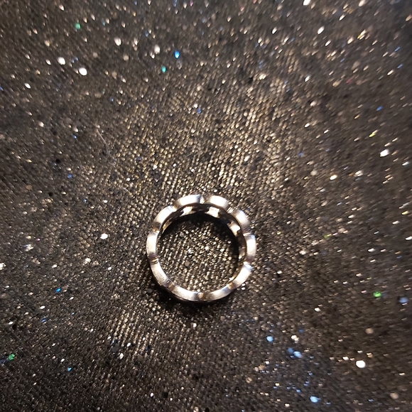 Sterling silver ring with yellow gemstones - Picture 3 of 3